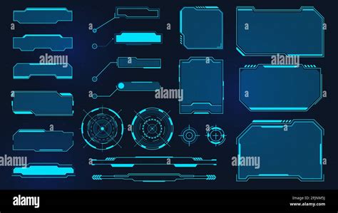 Futuristic Frames Cyberpunk Hud Square Screen Callout Title And