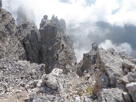 Lavaredo Cima Grande Di Via Normale Dal Rifugio Auronzo Alpinismo