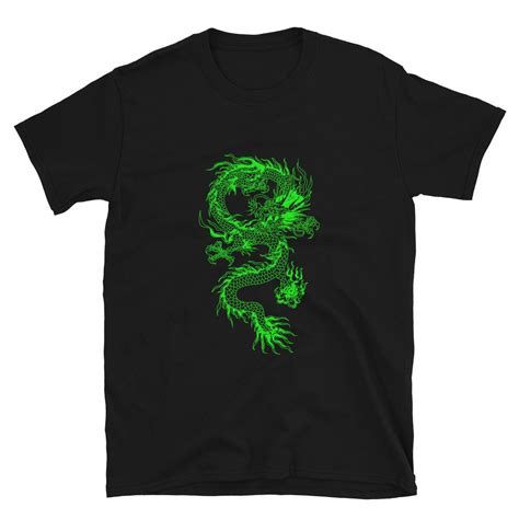 Green Japanese Dragon T Shirt Dragon Shirt Traditional Etsy