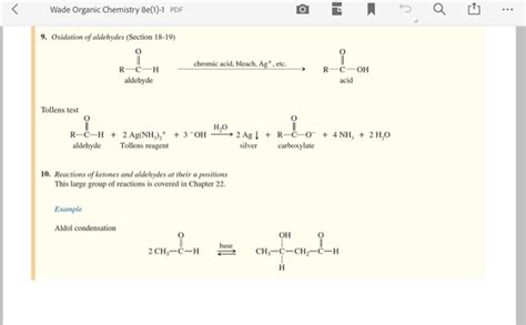 Aldehydes And Ketones Reactions Summary