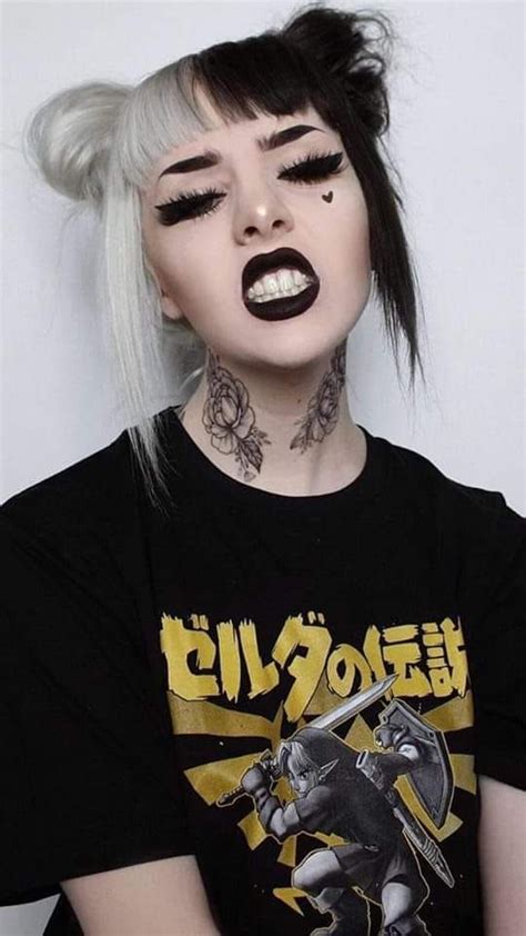 Edgy Blonde Hair Goth Hair Girl Faces Punk Makeup Emo Scene Hair