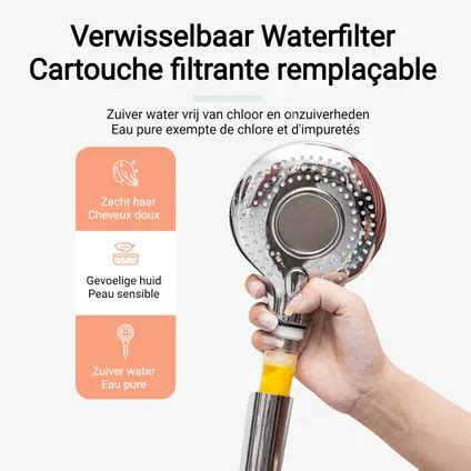 Vitasense Vcplus Waterbesparende Douchekop Met Waterfilter En Doucheslang