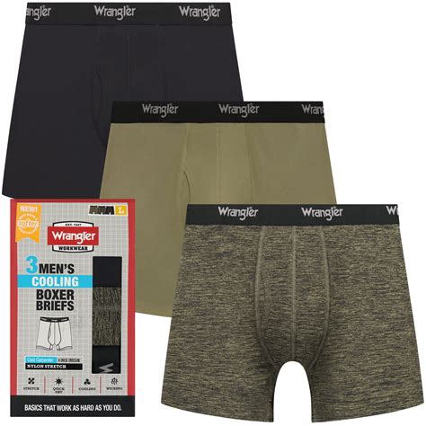 Wrangler Men S Cooling Stretch Nylon Boxer Briefs Pack Walmart