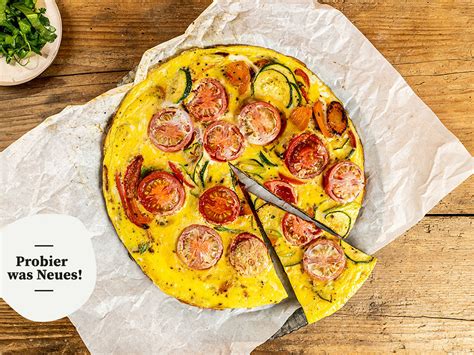 Zucchini Paprika M Hren Frittata Mit H Ttenk Se Und Tomaten Von