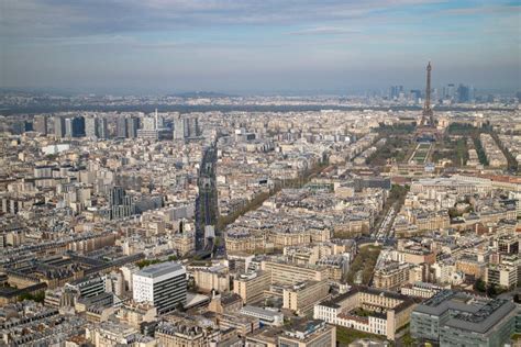 Aerial View from Tour Montparnasse at the City of Paris Stock Image ...