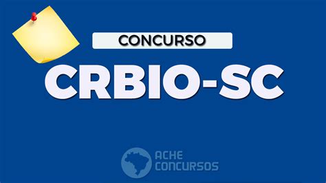 Concurso CRBio SC Saiu Edital Publicado