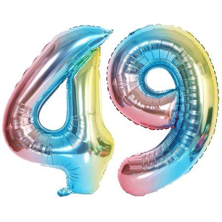 Blue Balloon Number Huge Aluminum Foil Balloon Number Birthday Decoration, Birthday Decoration ...