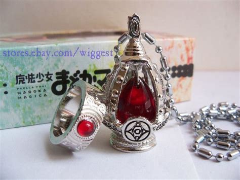 Puella Magi Madoka Magica Kyoko Sakura Red Soul Gem Cosplay Necklace