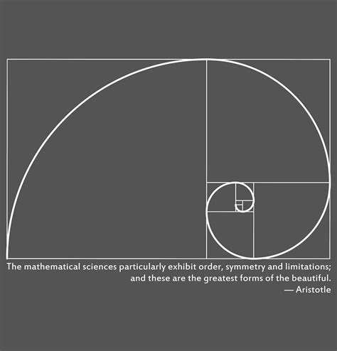 Fibonacci Spiral And Aristotle Quote Digital Art By Tonia Kyr Fine