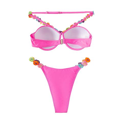 Bikinis 2023 Woman Solid Color And Print Bikini Set Swimming Two Piece Swimsuits Swimwear Beach