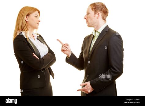 Two Business People Arguing In A Discussion Stock Photo Alamy