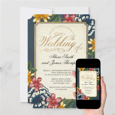 Floral Wedding Invitation | Zazzle