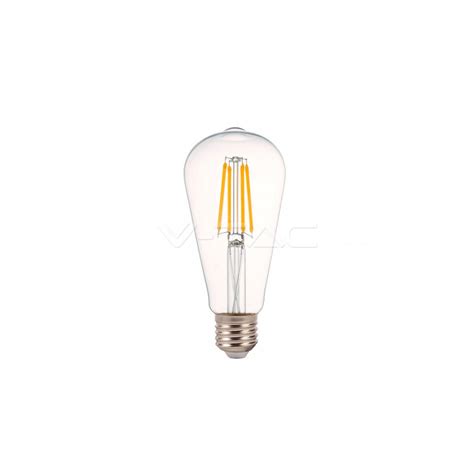 Żarówka Led V Tac 4W E27 Filament Przeźroczysta St64 Vt 2105D 2700K 350Lm