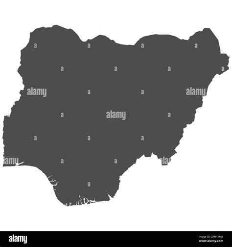 High Detailed Isolated Map Nigeria Stock Vector Image And Art Alamy