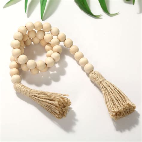 Natural Wood Tassels Bead Garland Royale One