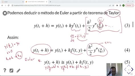 Resolução De Equações Diferenciais Ordinárias Por Métodos Numéricos