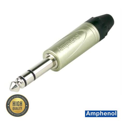 QS3P Ficha Jack 6 35mm Macho Stereo Niquelada AMPHENOL Servelec