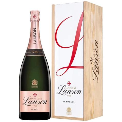 Lanson Le Rosé Brut NV Champagne Magnum 1 5L Wooden Boxed Luxury