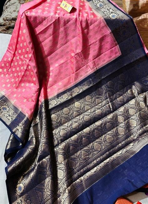 M Separate Blouse Piece Festive Wear Banarasi Chiniya Silk Saree