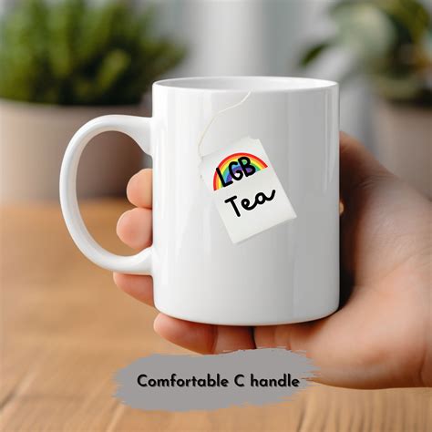 Lgb Tea Ceramic Mug Lgbtqia Pride Month Celebration Mug Gay Pride Rainbow Tea Bag Mug