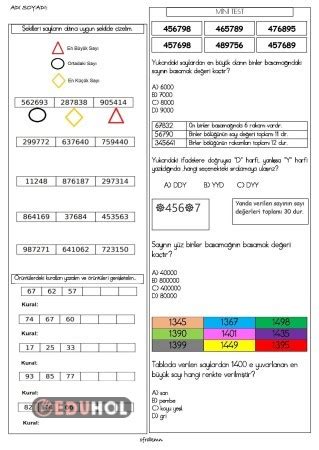 4 Sınıf Matematik Etkinlik 9 Eduhol Etkinlik İndir Oyun Oyna