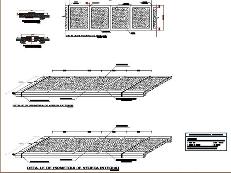 Detalle De Veredas En Autocad Descargar Cad Gratis Kb Bibliocad