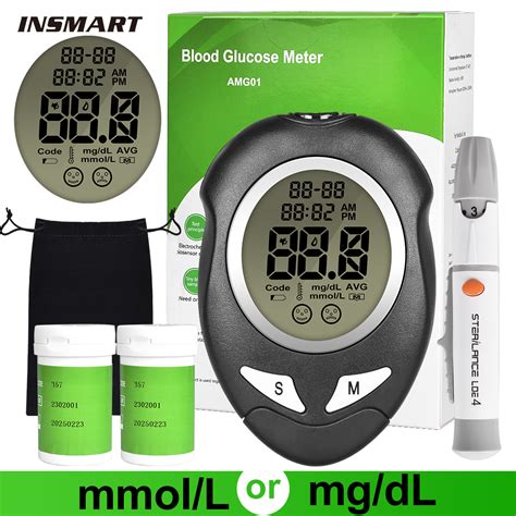 INSMART Blood Glucose Meter Blood Sugar Test Kit 50PCS Test Strips