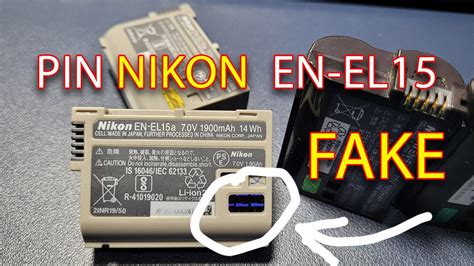 Nhận biết pin Nikon EN EL15 giả YouTube