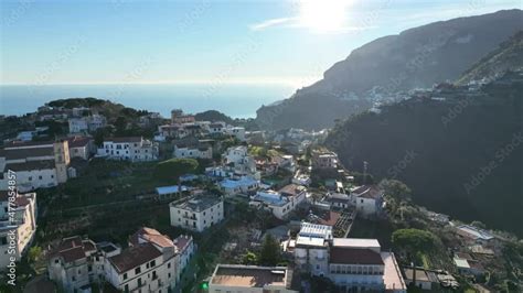 Ravello Meta Turistica Della Costiera Amalfitana Italia Vista Aerea