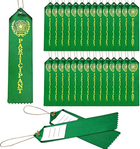 Amazon.com : Participant Award Ribbon with Event Card and String Place ...