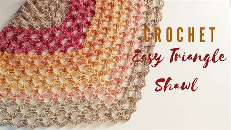 Crochet Easy Triangle Shawl Beginner Friendly Tutorial YouTube