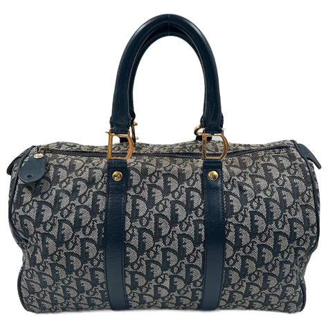 Sac Bowling Dior En Toile Bleue Ref Joli Closet