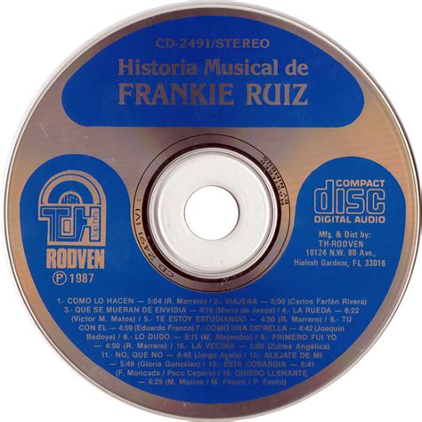 Car Tula Cd De Frankie Ruiz Historia Musical De Frankie Ruiz Portada