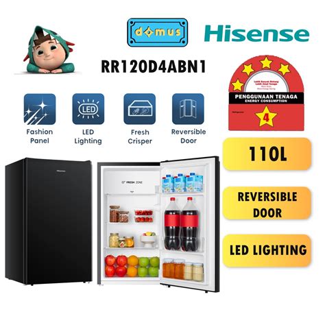 Hisense Single Door Refrigerator 110L RR120D4ABN1 Shopee Malaysia