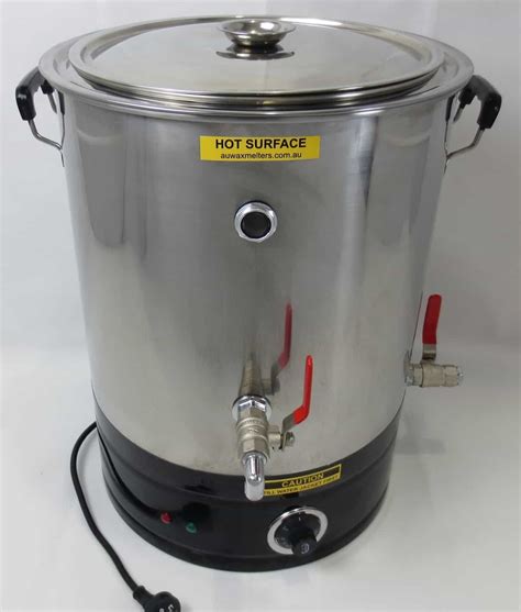 25lt Electric Double Boiler 1 Brass Tap Eb25b Au Wax Melters