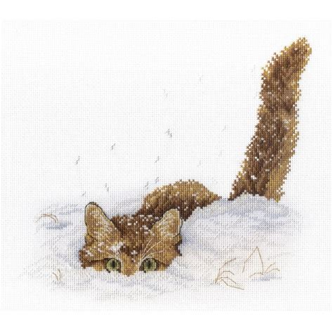 Diamond Painting Mp Studio Cat In The Snow Cross Stitch Kit Craft