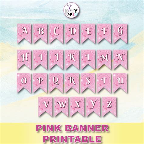 Pastel Birthday Banner Printable Pastel Banner Pastel Pennant Printable ...