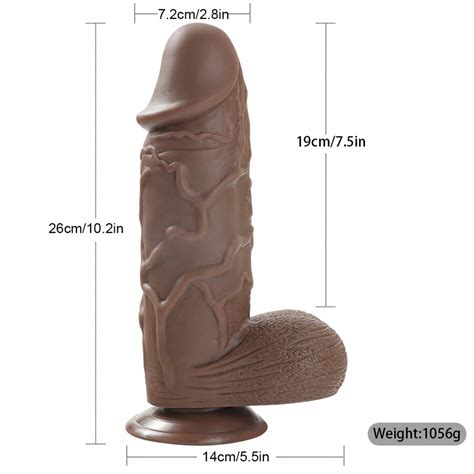 25cm realistischer großer brauner Dildo Sexspielzeug hautähnlicher