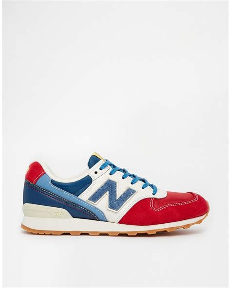 New Balance 996 Suede Red White Blue Sneakers | Lyst