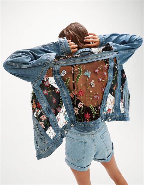 Veste Jean Tulle Fleurs Brod Es D Couvrez Cet Article Et Beaucoup Plus