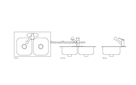 Kitchen Sink Front Elevation Cad Block Wow Blog