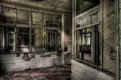 Scary Room in an Old Abandoned Hospital Stock Image - Image of door, ancient: 193345565