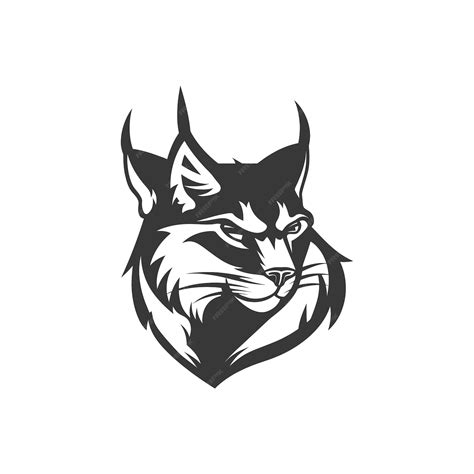 Premium Vector Minimalist Logo Or Symbol Bobcat Animal Black Color Only