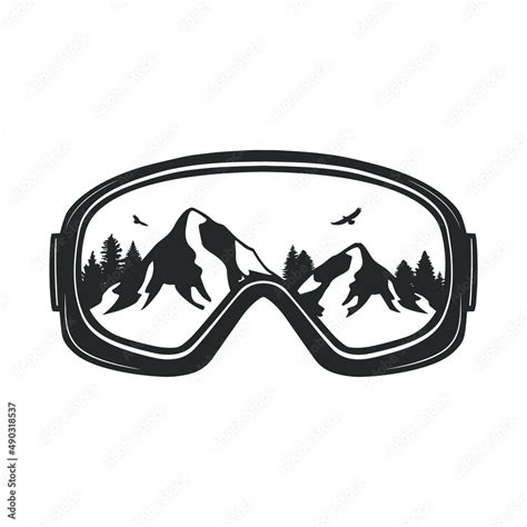 Snow Goggles Illustration Clip Art Design Shape Mountain Sport Glasses