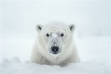 Majestic Polar Bear Portrait against Icy Tundra Landscape - Free Image ...