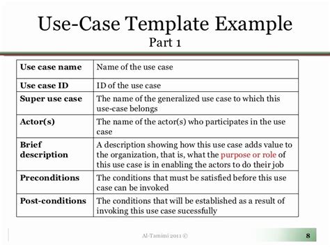 40 Use Cases Template Excel Markmeckler Template Design