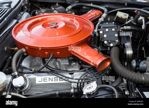 Jensen Interceptor engine Stock Photo - Alamy