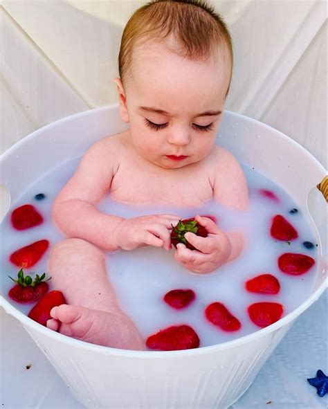 Milk Bath Photoshoot In 2022 Six Month Baby Baby Month By Month