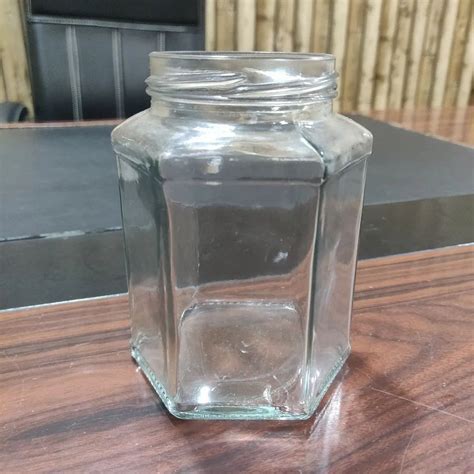 Ml Hexa Glass Jar For Pickel Storage At Rs Piece In Firozabad