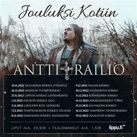 Antti Railio lähtee kattavalle kirkkokiertueelle Master Events